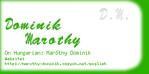 dominik marothy business card