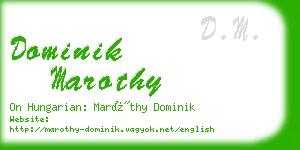 dominik marothy business card